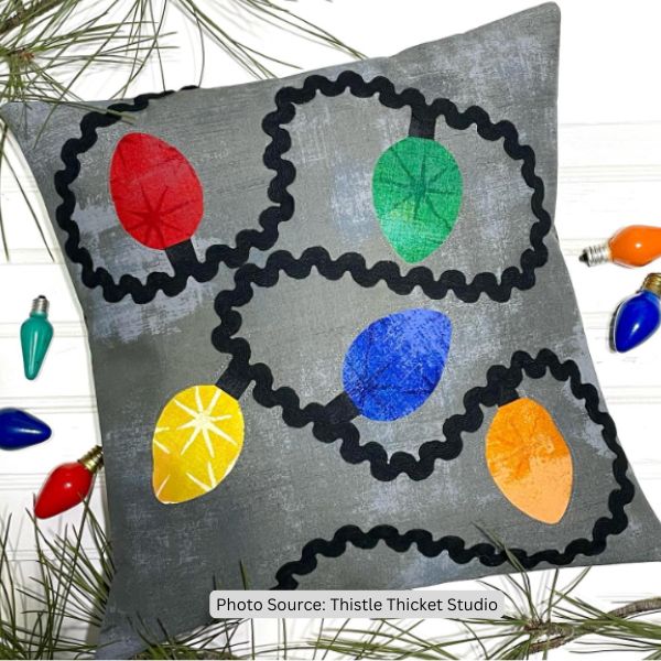 Christmas Lights Quilt Idea from Thistle Thicket Studio