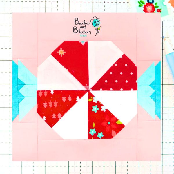 Christmas Peppermint Candy Quilt Block Pattern - etsy