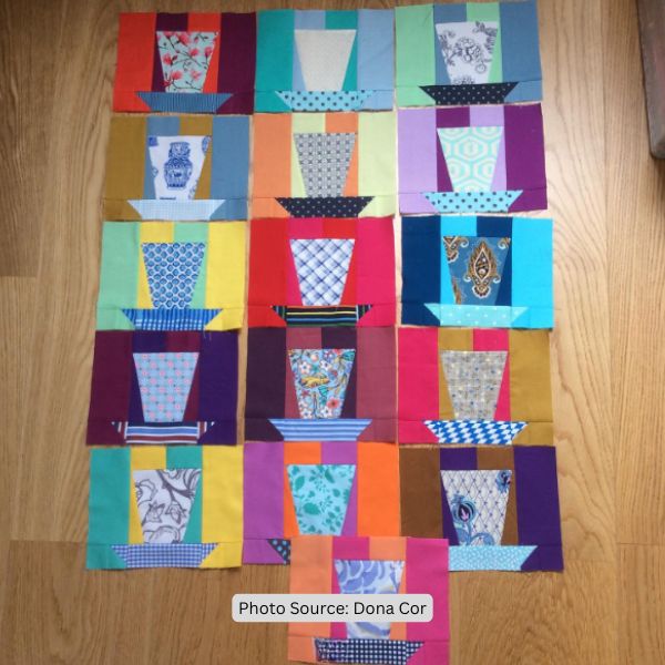 Cup and Saucer Quilt Idea from Dona Cor