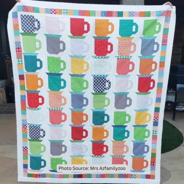 Cup and Saucer Quilt Idea from Mrs Azfamilyzoo