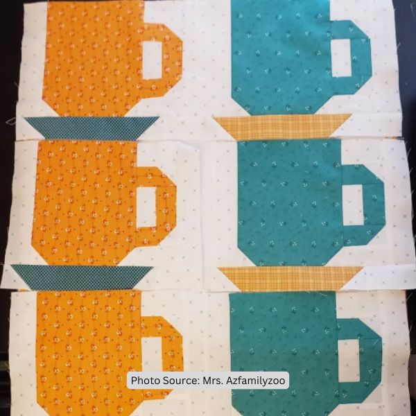 Cup and Saucer Quilt Idea from Mrs. Azfamilyzoo