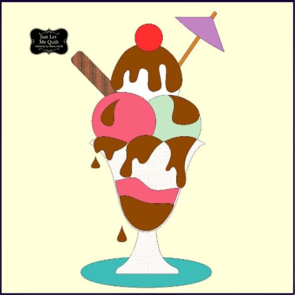 Every Day Is A Sundae Block - free quilt pattern