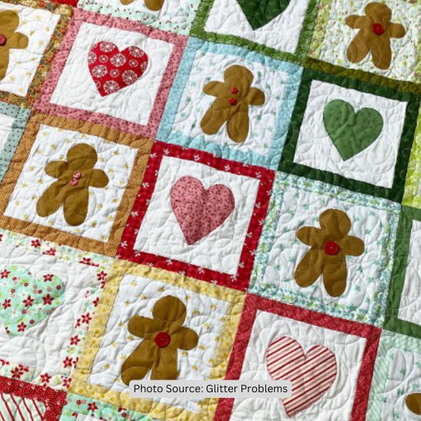 Gingerbread Man Quilt Idea from Glitter Problems