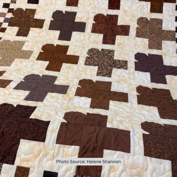 Gingerbread Man Quilt Idea from Helene Shannon