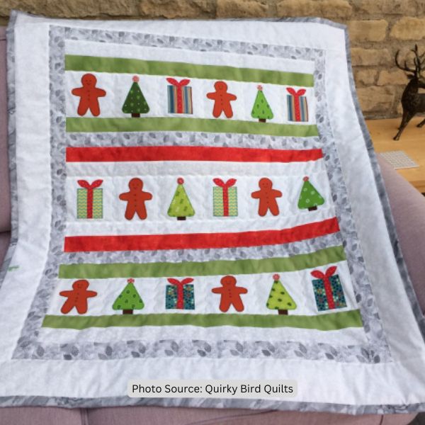 Gingerbread Man Quilt Idea from Quirky Bird Quilts