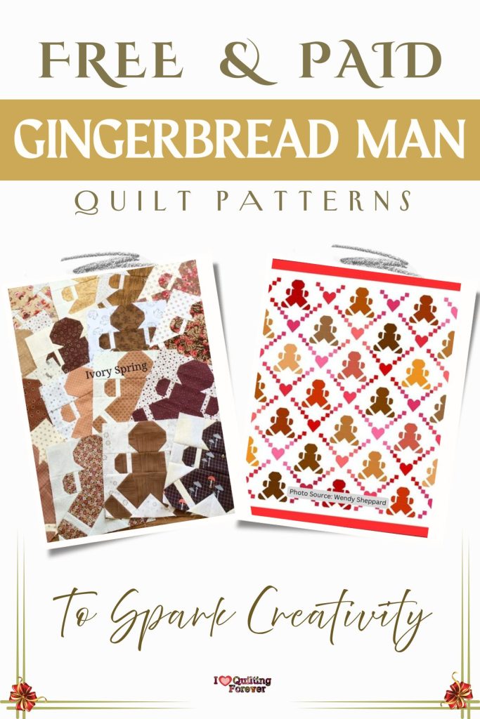 Gingerbread Man Quilt Patterns Roundup 2 ILQF Pinterest