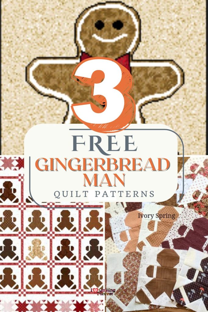 Gingerbread Man Quilt Patterns Roundup 3 ILQF Pinterest