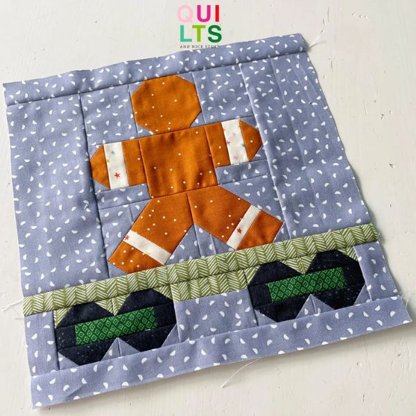 Gingerbread Man Wagon Block Pattern - etsy