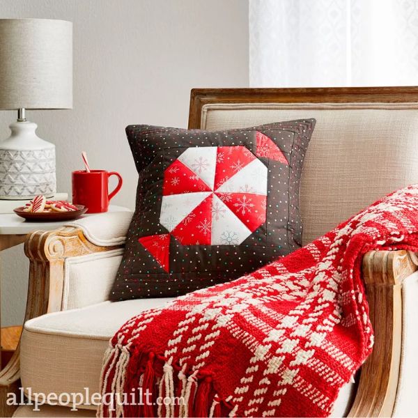 Peppermint Pillow - free quilt pattern