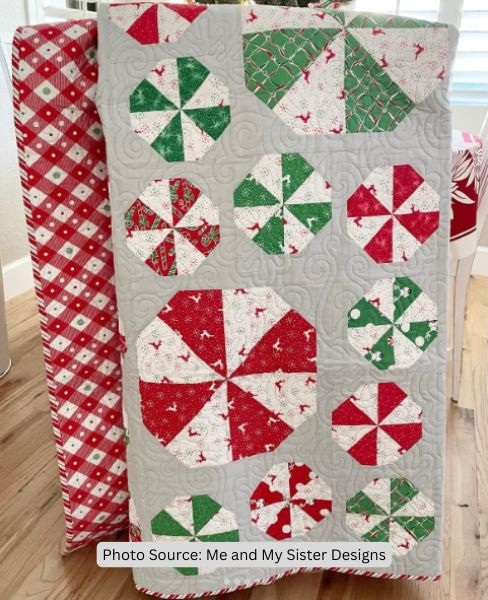 Peppermint Quilt Idea from Me and My Sister Designs
