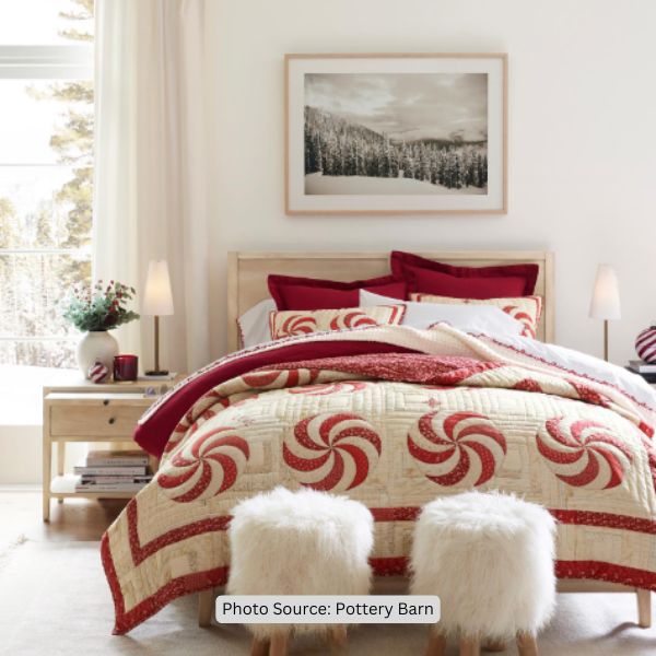 Peppermint Quilt Idea from Pottery Barn