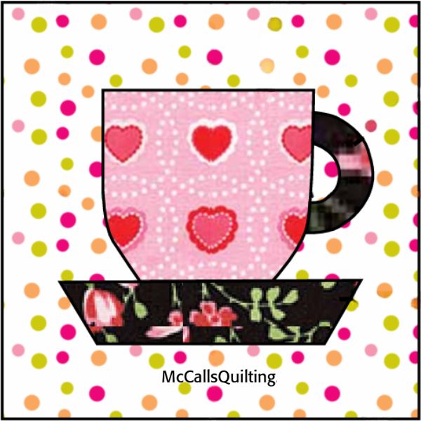 Teacup Block - free quilt pattern