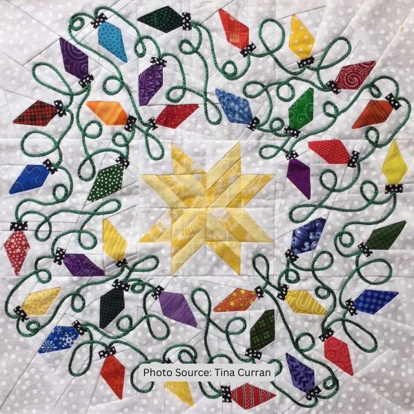 Wreath-o-rama Lights Quilt Block Pattern - etsy