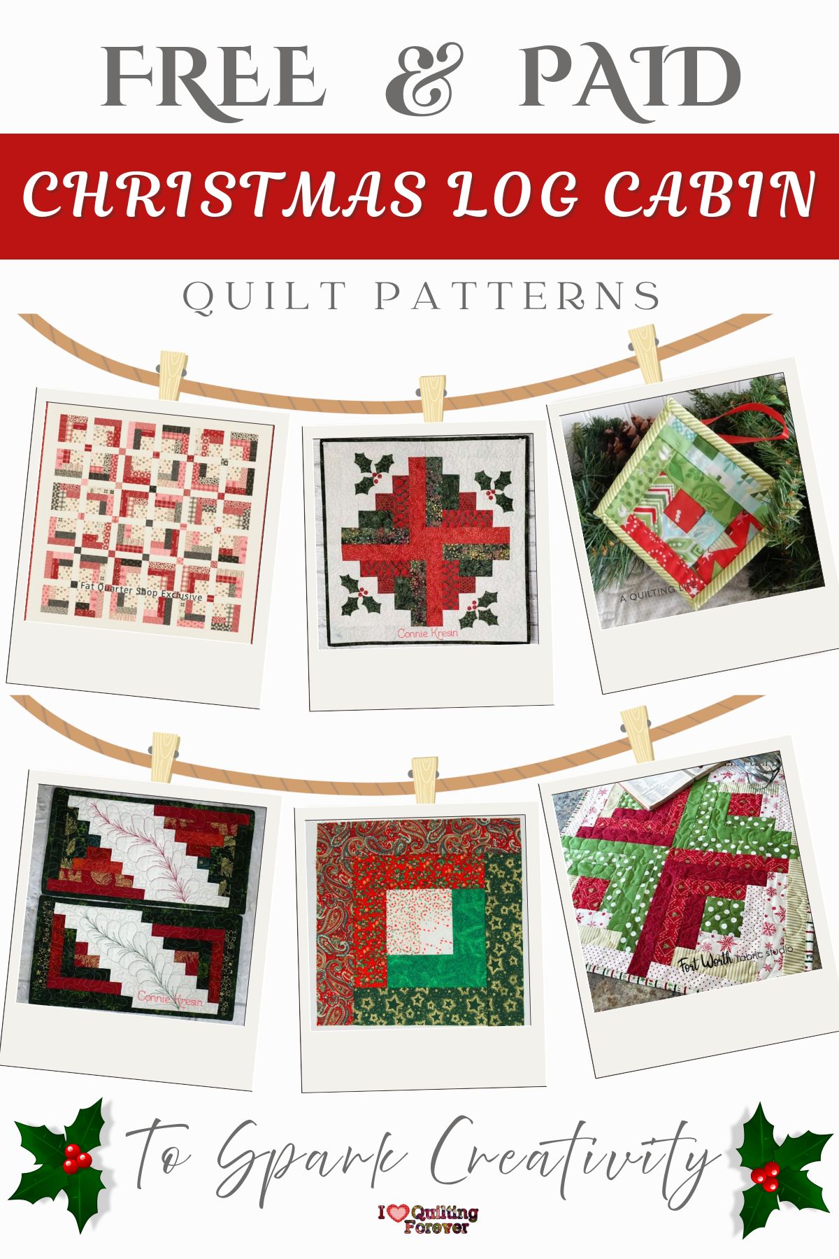 Top 8 Free Christmas Log Cabin Quilt Patterns (+10 Bonus Patterns For ...