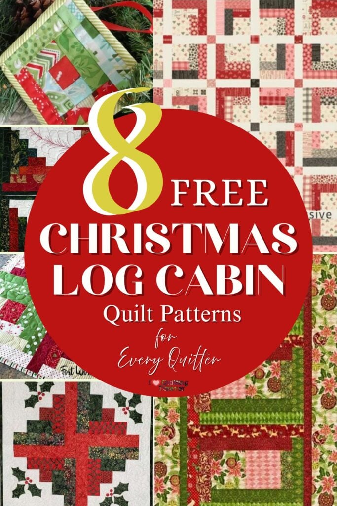 Christmas Log Cabin Quilt Patterns Roundup 3 ILQF Pinterest