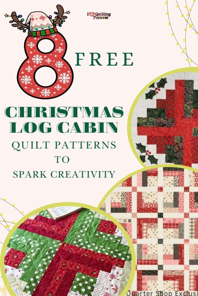 Christmas Log Cabin Quilt Patterns Roundup 4 ILQF Pinterest