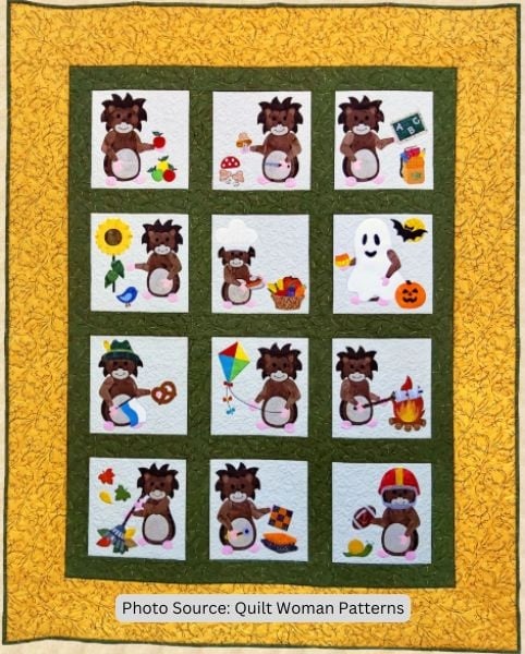 Hedgehog Quilt Idea from Quilt Woman Patterns