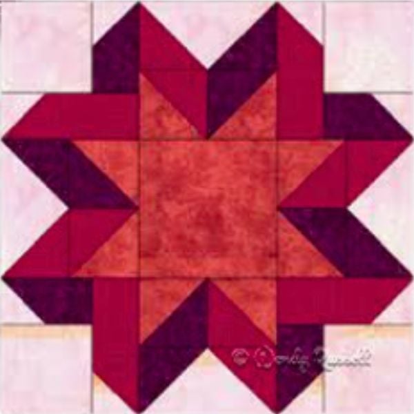 Large Ribbon Star Block - free quilt pattern