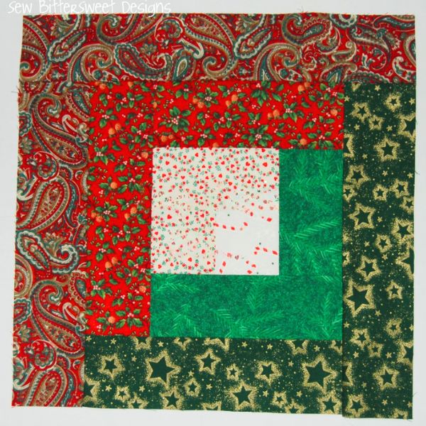 Log Cabin Block - free quilt pattern