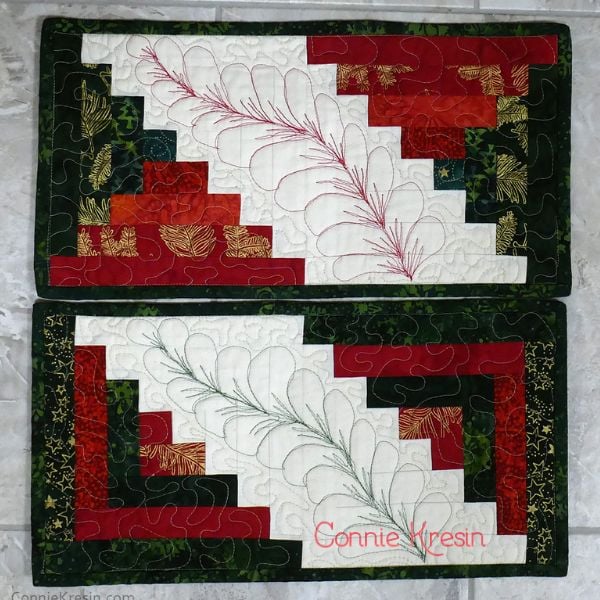 Log Cabin Mini Table Runner - free quilt pattern