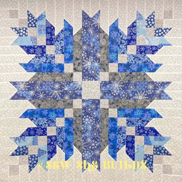 Log Cabin Snowflake Quilt Pattern - etsy