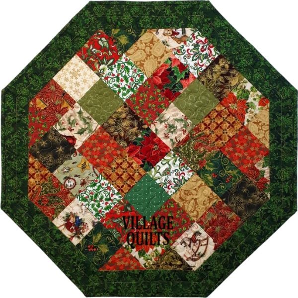 Octagon Patchwork Table Topper Quilt Pattern - etsy
