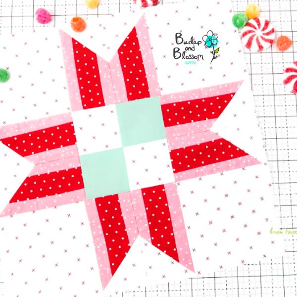 Ribbon Candy Star Block - free quilt pattern