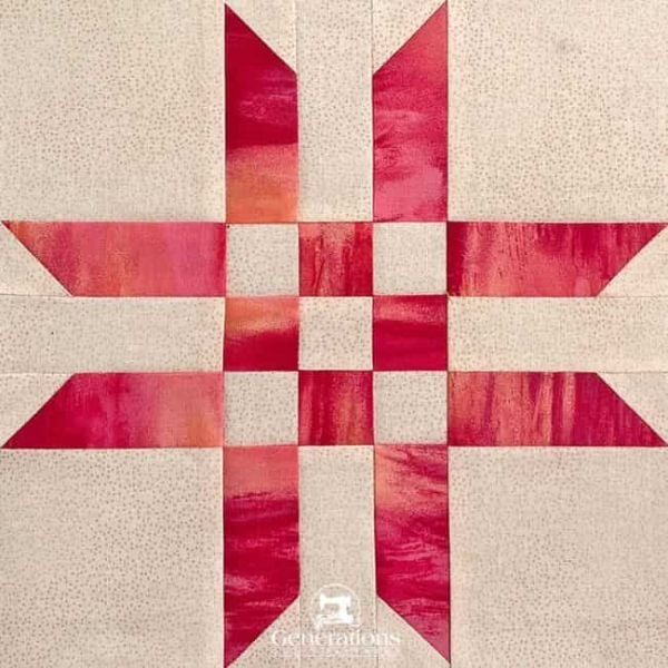 Ribbon Star Block - free quilt pattern