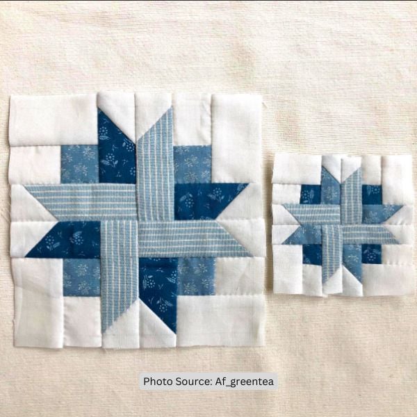 Ribbon Star Quilt Idea from Af_greentea