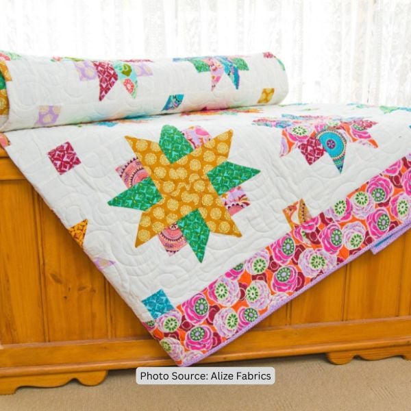 Ribbon Star Quilt Idea from Alize Fabrics