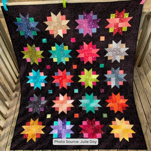Ribbon Star Quilt Idea from Julie Doy