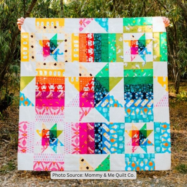Ribbon Star Quilt Idea from Mommy & Me Quilt Co.