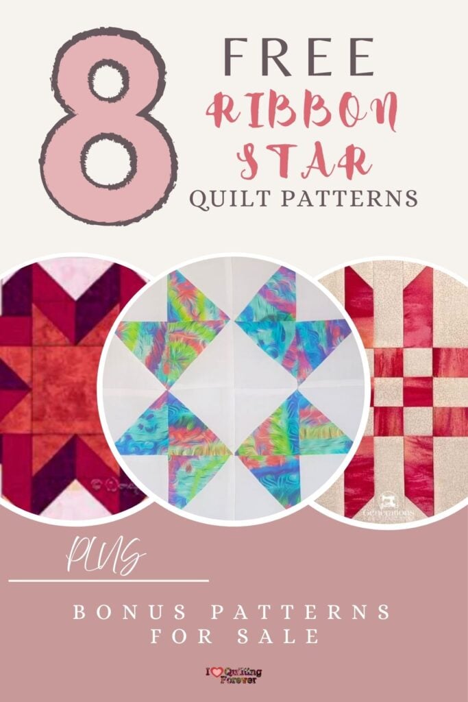 Ribbon Star Quilt Patterns Roundup 1 ILQF Pinterest