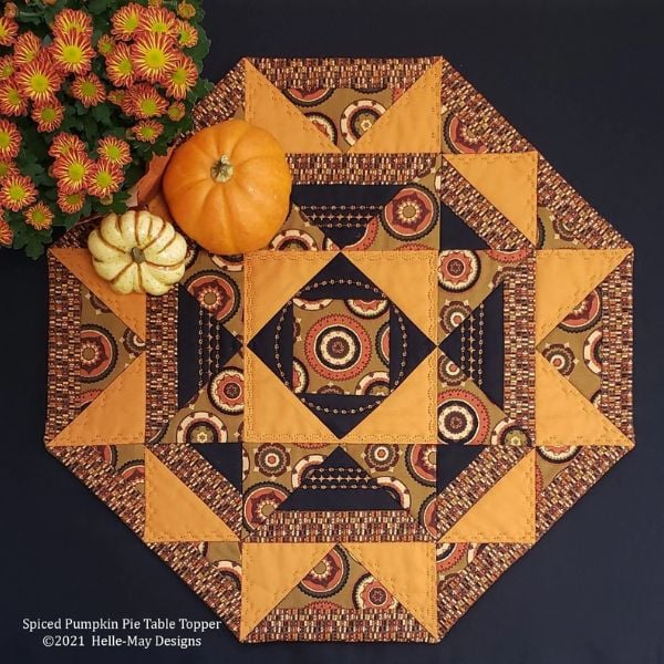 Spiced Pumpkin Pie Table Topper Quilt Pattern - etsy