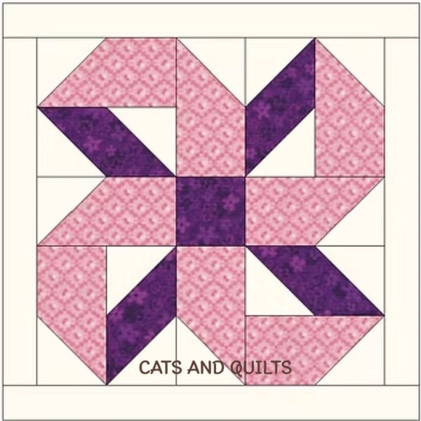 Twisting Ribbon Star Block - free quilt pattern