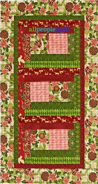 Yule Log - free quilt pattern