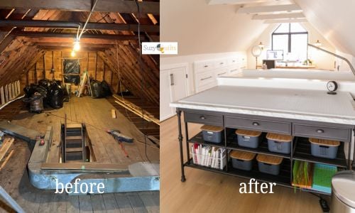 Attic Sanctuary - Sewing Room Makeovers