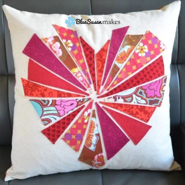 Bursting Heart Pillow - free quilt pattern