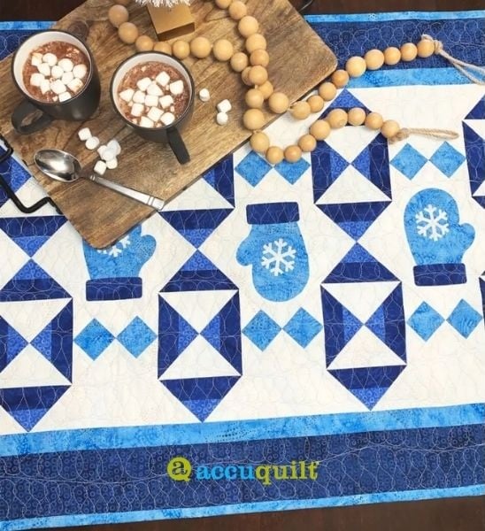 GO! Mitten March Table Runner - free quilt pattern