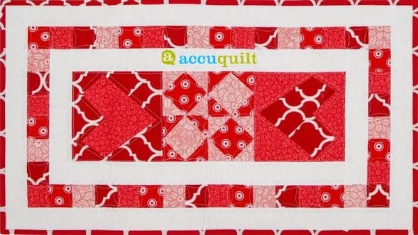 GO! Wonky Heart Table Runner - free quilt pattern