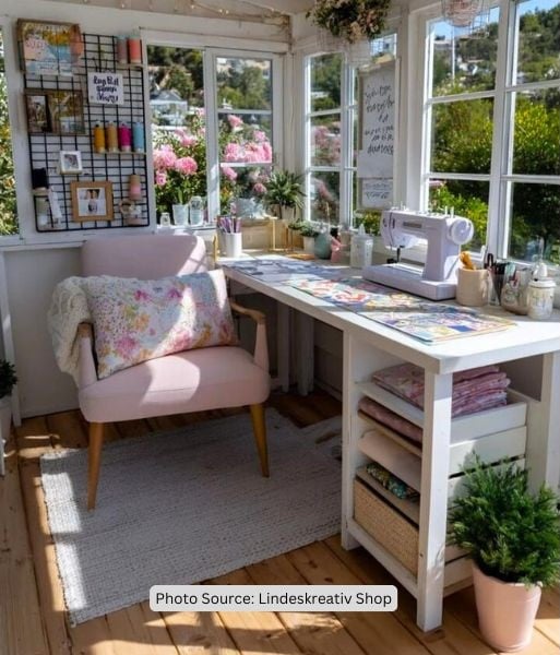 Garden Sewing Sanctuary - Dream Sewing Rooms