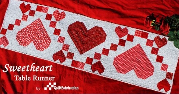 Heart Filled Table Runner Quilt Pattern - etsy