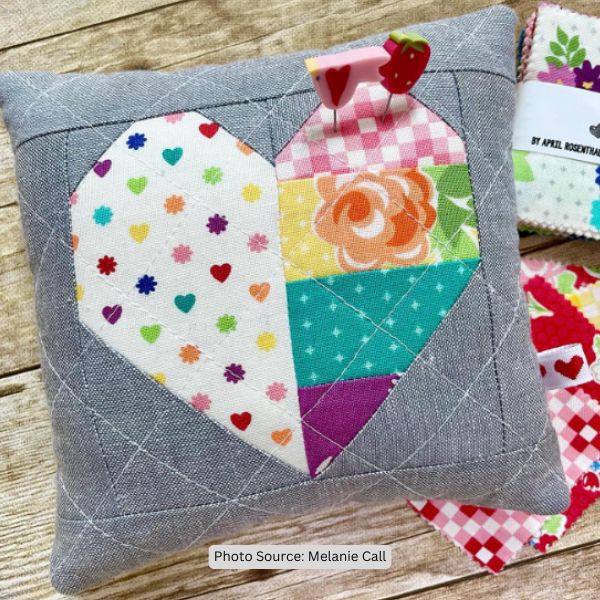 Heart Pillow Case Quilt Idea from Melanie Call
