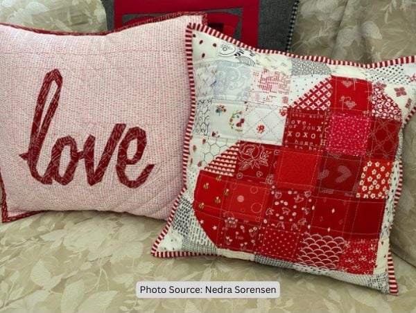 Heart Pillow Case Quilt Idea from Nedra Sorensen