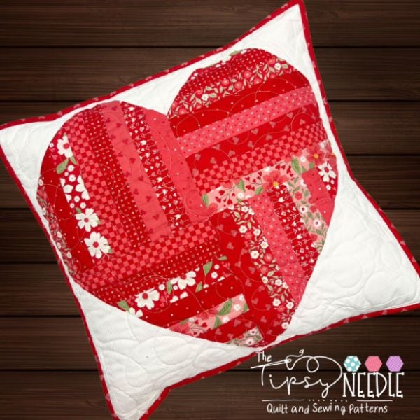 Heart Pillow Case Quilt Idea from Sew Chic Fabric