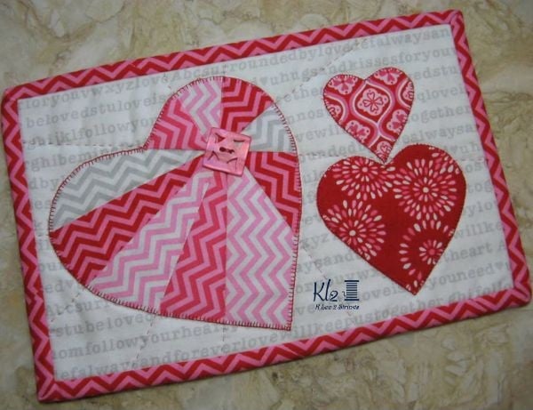 Heartthrob Mug Rug Quilt Pattern - etsy