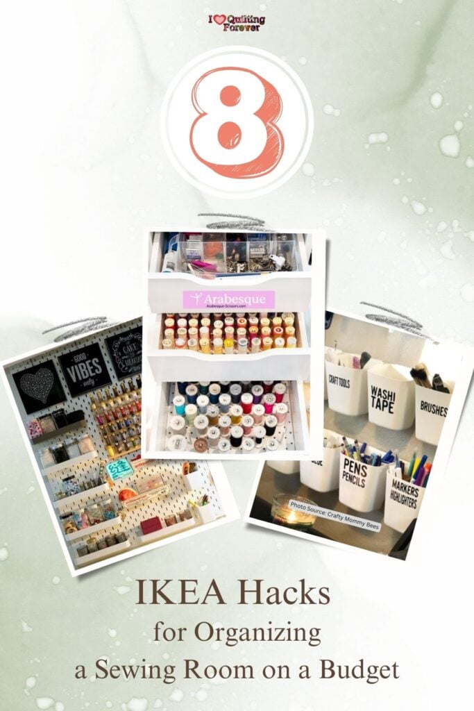 IKEA Hacks for Organizing a Sewing Room on a Budget Roundup 2 ILQF Pinterest