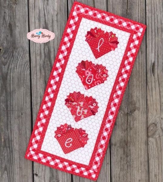 Love Dresden Table Runner Quilt Pattern - etsy