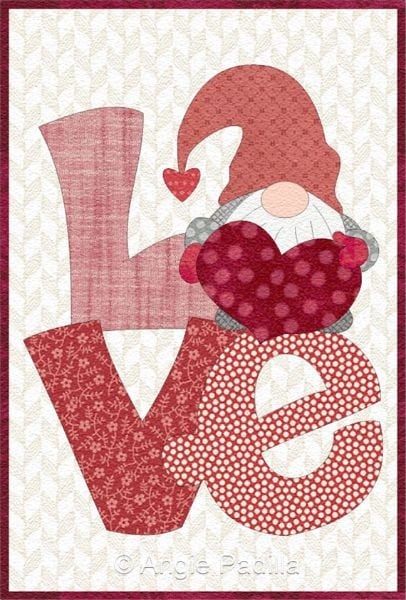 Love Gnome Mug Rug Quilt Pattern - etsy
