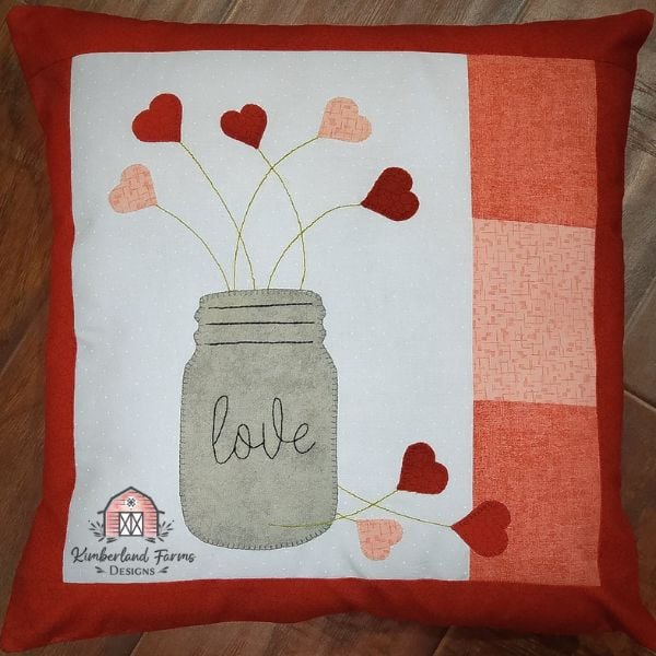 Love Jar Valentines Day Pillow Quilt Pattern - etsy